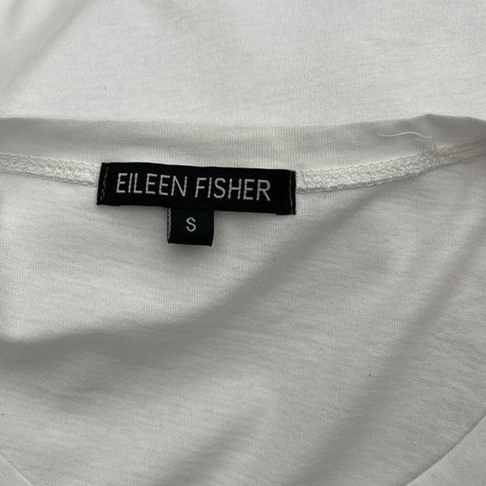 Eileen Fisher Women White A-Line T-Shirt Dress Size S - Picture 7 of 7